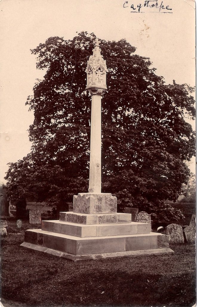 Caythorpe-churchyard-cross cross-recently-restored